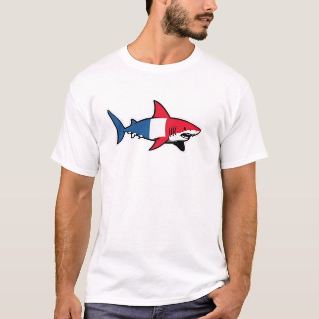 Frankreich Hai T-Shirt (Vorderseite)