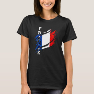 Frankreich Heroisch Vintag Frankreich Flaggenstaat T-Shirt