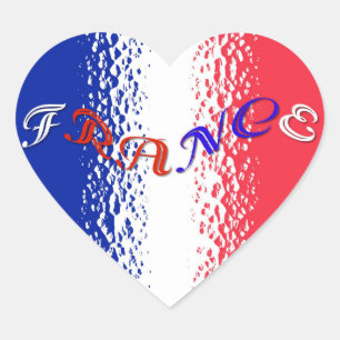Frankreich Herz-Aufkleber