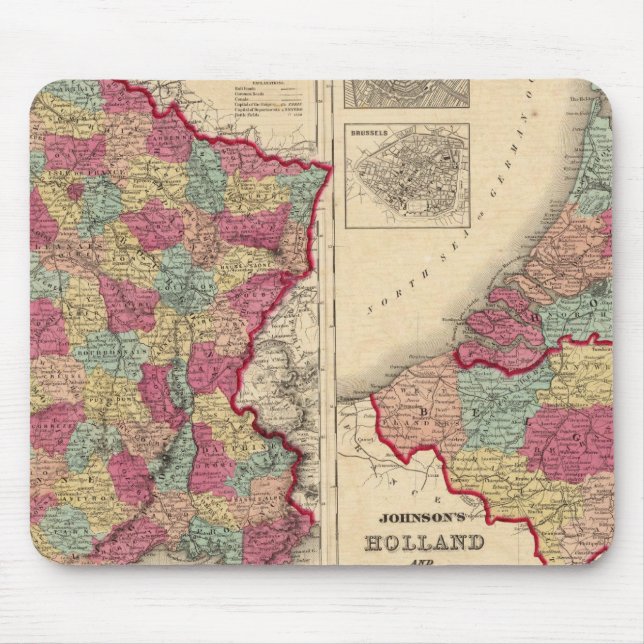 Frankreich Holland und Belgien Mousepad (Vorne)