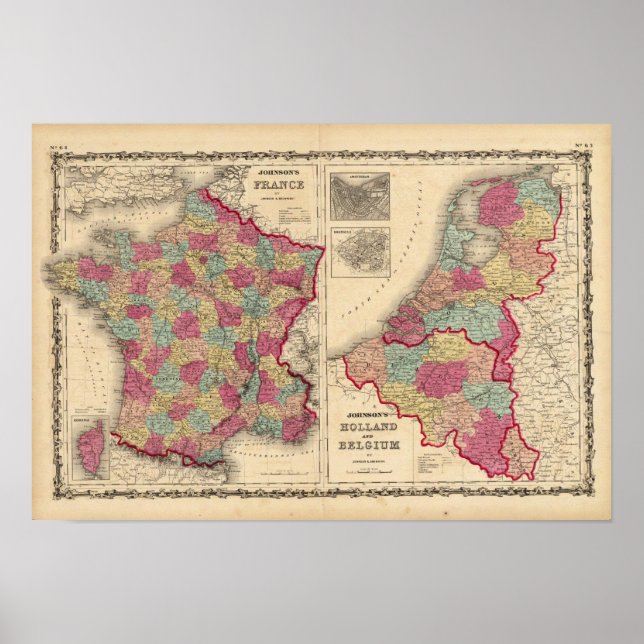 Frankreich, Holland und Belgien Poster (Vorne)