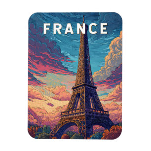 Frankreich Illustration Reise Kunst Vintage Magnet