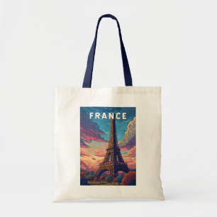 Frankreich Illustration Travel Art Vintag Tragetasche