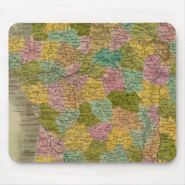 Frankreich in den Departements Mousepad (Vorne)
