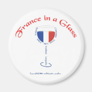 Frankreich in einem Glas Magnet