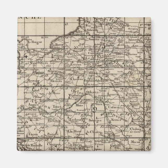 Frankreich-Index Magnet (Vorne)