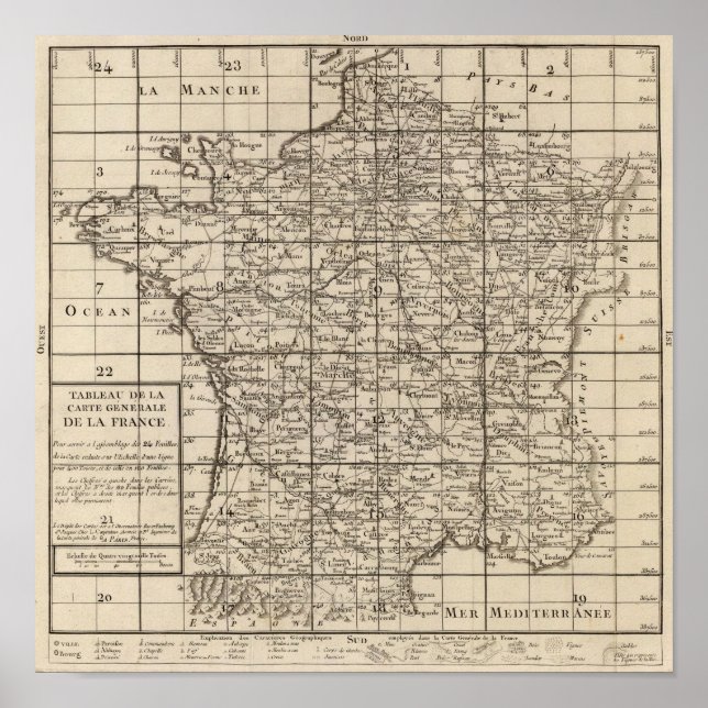 Frankreich-Index Poster (Vorne)