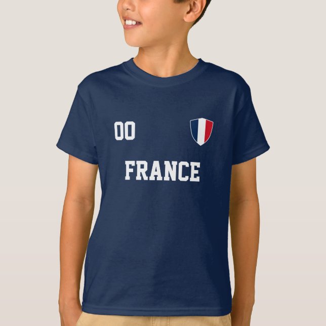 Frankreich Individuelle Name und Nummer Fußball Je T-Shirt (Vorderseite)