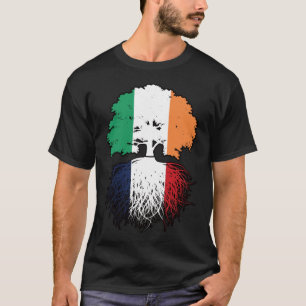 Frankreich - Irish Ireland Tree Roots Flag T-Shirt