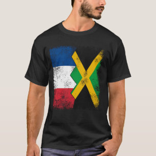 Frankreich Jamaica Flags Halbjamaikanische Französ T-Shirt