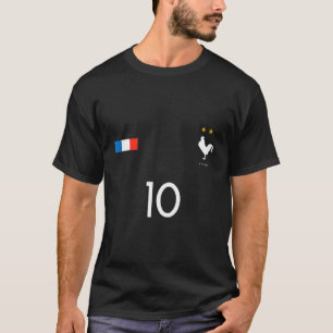 Frankreich Jersey 10 Französischer Fußball-Fußball T-Shirt