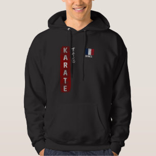 Frankreich Karate Französische Flagge Kyokushinkai Hoodie