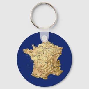 Frankreich-Karten-Schlüsselanhänger Schlüsselanhänger