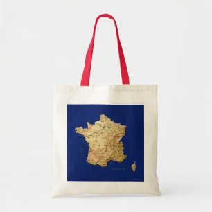 Frankreich-Karten-Tasche Tragetasche