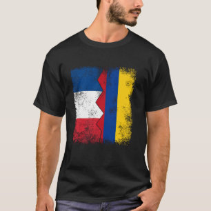 Frankreich Kolumbien Flaggen halb argentinische fr T-Shirt
