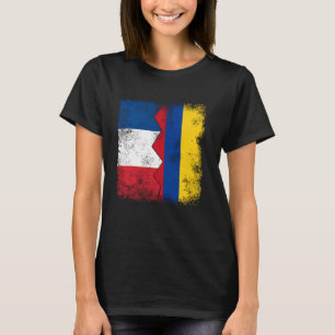 Frankreich Kolumbien Flaggen halb argentinische fr T-Shirt