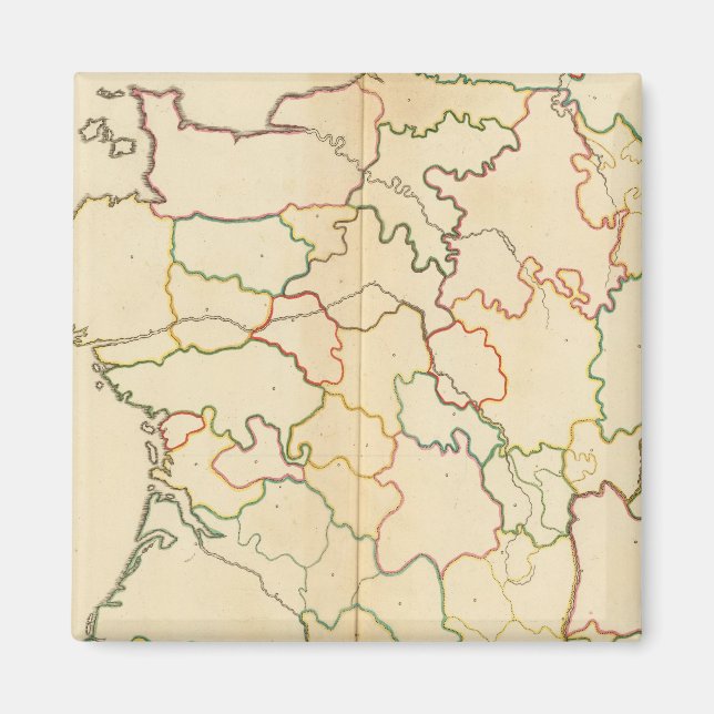 Frankreich Kontur Flüsse Magnet (Vorne)