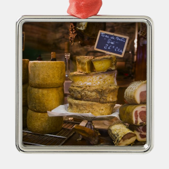 Frankreich, Korsika. Käse und Charcuterie Silbernes Ornament (Vorne)