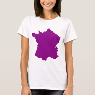 Frankreich Land Europa Karte T-Shirt