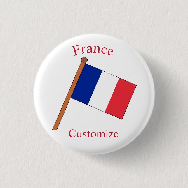 Frankreich Landesflagge Thunder_Cove Button (Vorderseite)