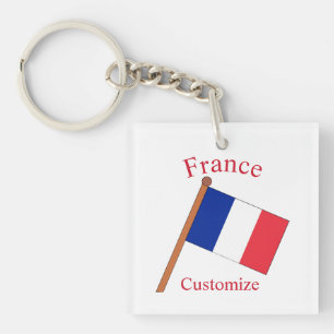 Frankreich Landesflagge Thunder_Cove Schlüsselanhänger