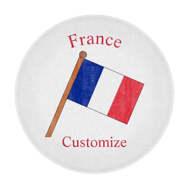 Frankreich Landesflagge Thunder_Cove Schneidebrett (Vorderseite)