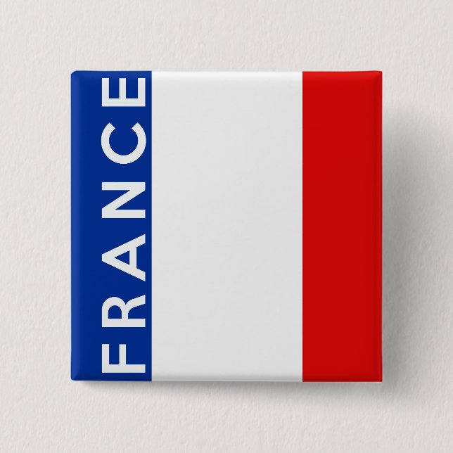 Frankreich-Landesflaggesymbol-Namentext Button (Vorderseite)