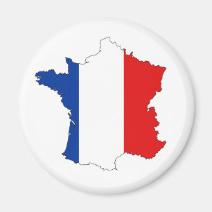 Frankreich-Landkartenflaggen-Aufkleberform Magnet