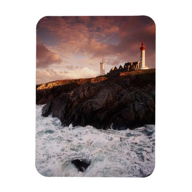 Frankreich, Leuchtturm im Morgengrauen Magnet (Vertikal)