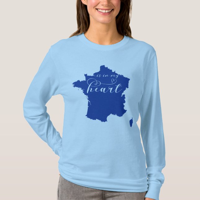 Frankreich liegt mir im Herzen T-Shirt (Vorderseite)