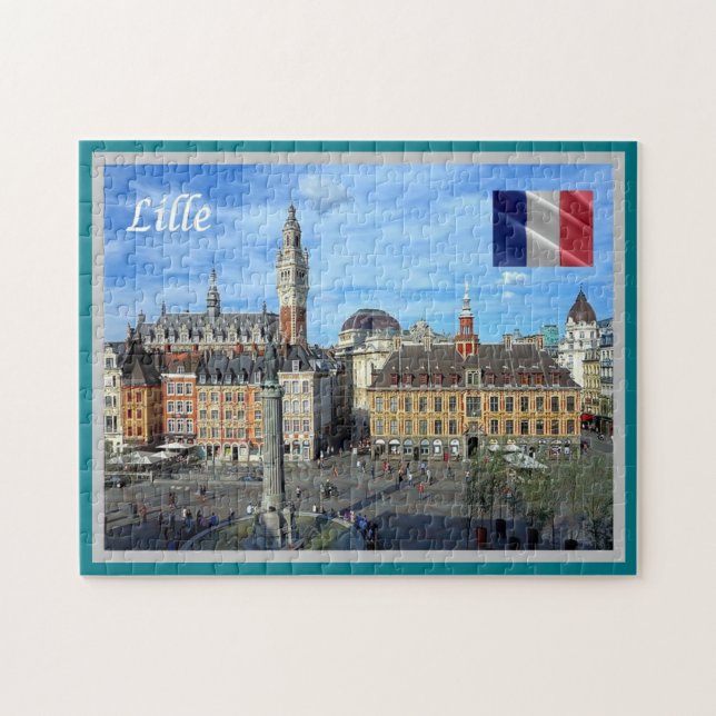 Frankreich - Lilla Lille - Puzzle (Horizontal)