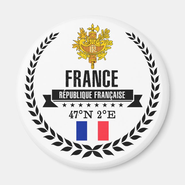 Frankreich Magnet (Vorne)