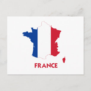 FRANKREICH MAP POSTKARTE