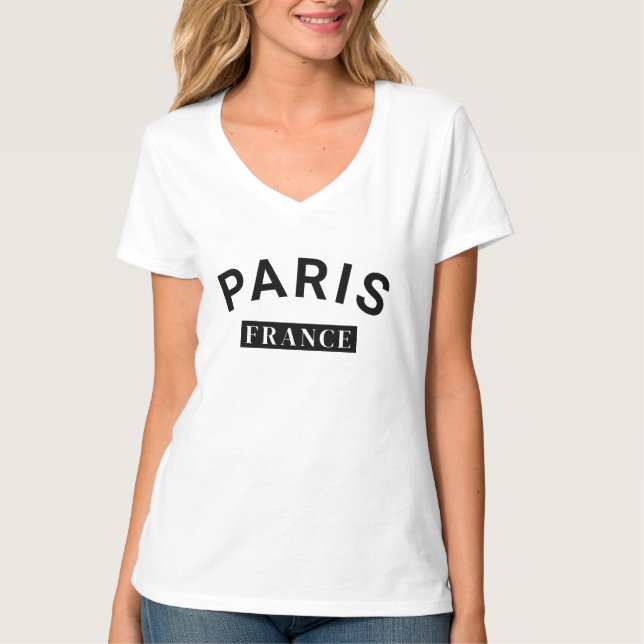 Frankreich Mark V-Neck Shirt für Frauen (Vorderseite)