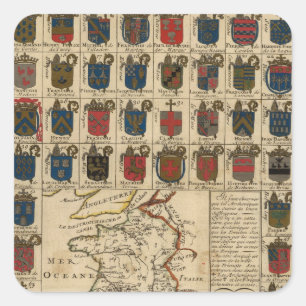 Frankreich Militär Quadratischer Aufkleber