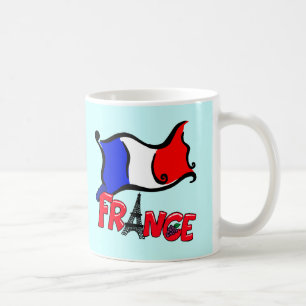 Frankreich mit Flaggen-Produkten Kaffeetasse