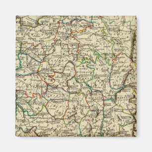 Frankreich mit Grenzen Magnet