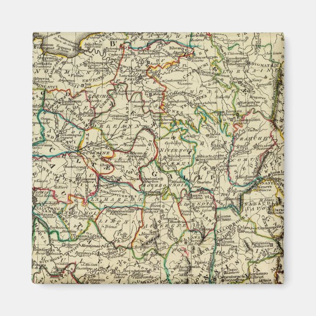 Frankreich mit umrissenen Grenzen Magnet (Vorne)
