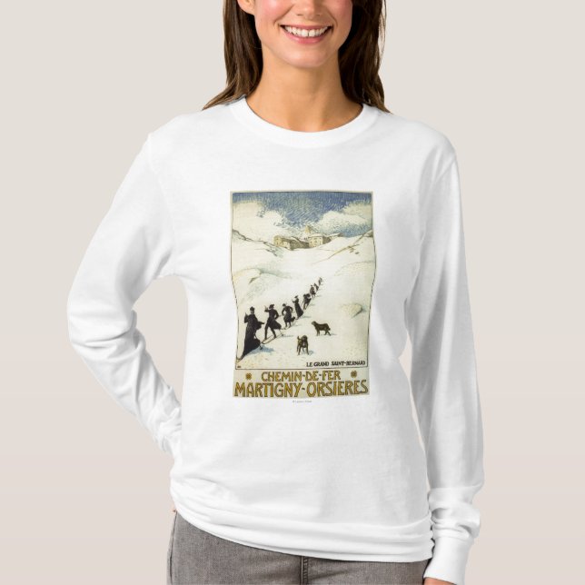 Frankreich - Mönch-Ski fahren T-Shirt (Vorderseite)