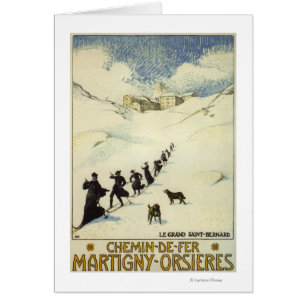 Frankreich - Mönche beim Skifahren
