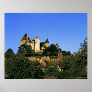 Frankreich, Montforte. Die mittelalterliche Burg Poster