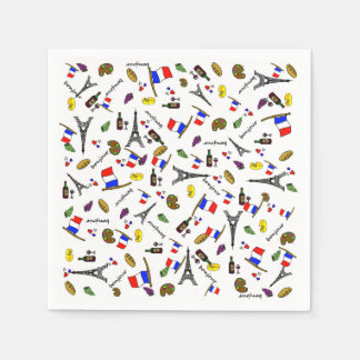 Frankreich-Muster-Papier-Servietten Serviette