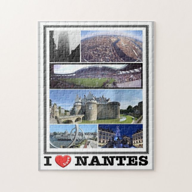 Frankreich - Nantes - I Liebe - Puzzle (Vertikal)