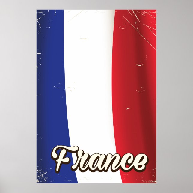 Frankreich Nationales Fahnenposter Poster (Vorne)