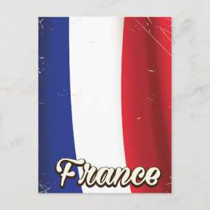 Frankreich Nationales Fahnenposter Postkarte