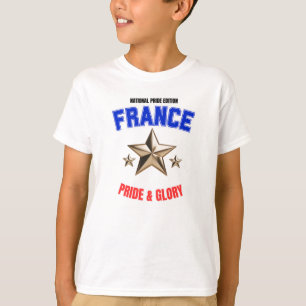 Frankreich Nationalstolz Edition Kinder Basic T-Sh T-Shirt