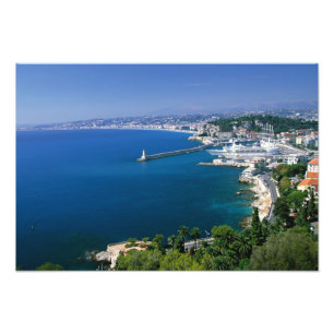 Frankreich, Nizza, Aussicht auf den Hafen Fotodruck