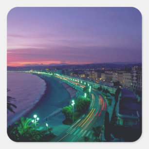 Frankreich, Nizza. Quadratischer Aufkleber