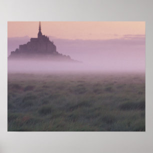 Frankreich, Normandie Mont St. Michel. Morning Mis Poster
