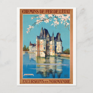 Frankreich Normandy Restoring Vintage Travel Poste Postkarte